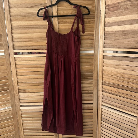 REFORMATION Besse Midi Dress in Plum size 10 - Picture 3 of 7